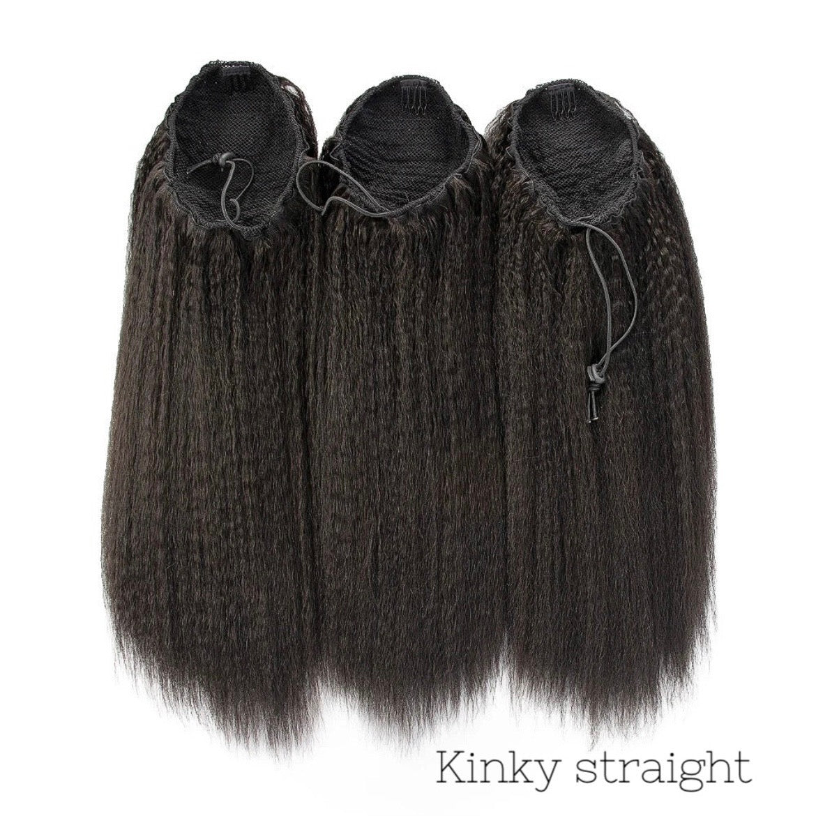 Human hair ponytail